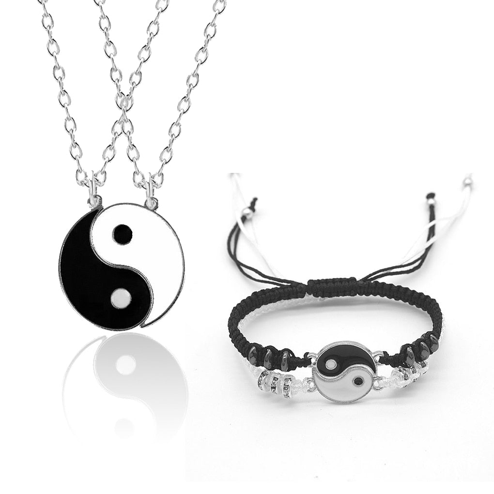 Couple Necklace + Bracelet Ying & Yang