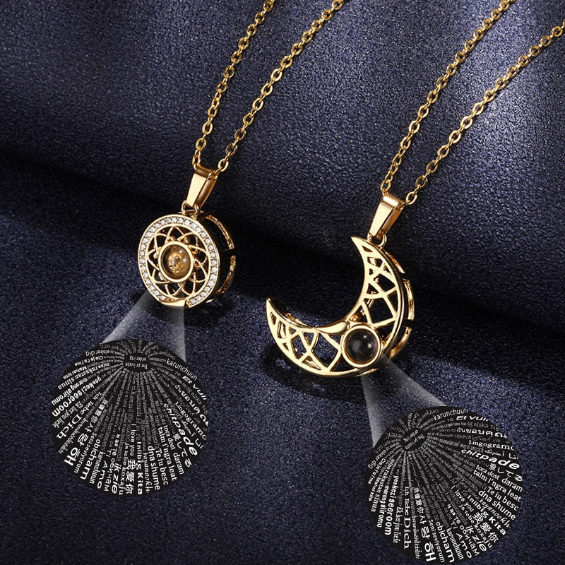 Couple Necklace Moon & Sun